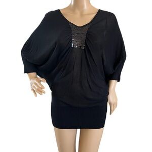 Cristina Paris silk blend sweater sequins